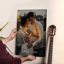 Load image into Gallery viewer, Customized Song Lyrics Personalized Photo Gifts for Couples Gifts, One Year Anniversary Personalized Music Poster House Decor, Husband Gifts From Wife - Inspirational Wall Art