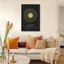 Load image into Gallery viewer, VICILO Custom Song Lyrics Poster Canvas Wall Art Record Print Perfect Anniversary Personalized Wedding Gift Vinyl Framed (Sentimental Gifts Prints)
