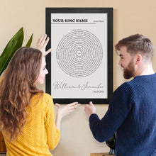 Load image into Gallery viewer, Custom Vinyl Lyrics Print Poster Canvas Gift Him, Gift Her - Anniversary Wedding Gift, Wall Art Decor Couple Gifts For Him - Personalised Music Poster