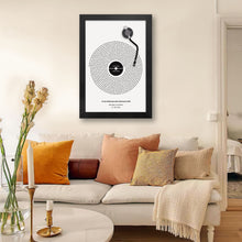 Load image into Gallery viewer, Custom Vinyl Record Lyrics Print Gift Him, Gift Her - Anniversary Wedding Song Dance, Wall Art Decor for Husband Couple Gifts - Personalized Anniversary Music Poster Canvas Gifts