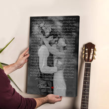 Load image into Gallery viewer, Personalized Gifts for Him - Custom Song Lyrics Poster Photo Couples Gifts First Dance Song Anniversary for Her, Customized Canvas Framed Photo Picture Gifts for Him Cool Things for Your Room