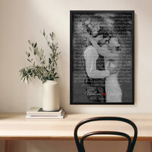 Load image into Gallery viewer, Personalized Gifts for Him - Custom Song Lyrics Poster Photo Couples Gifts First Dance Song Anniversary for Her, Customized Canvas Framed Photo Picture Gifts for Him Cool Things for Your Room
