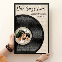 Load image into Gallery viewer, Custom Song Lyrics Poster Wall Art Gifts For Husband Wife Custom Vinyl Record With Picture Sentimental Decor